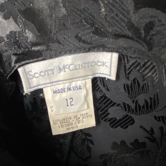 Vintage Black Velvet Off The Shoulder Dress 12 Party Whimsigoth Witchy Goth Prom - Picture 6 of 9